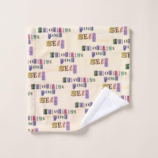 Priorisiere dich selbst badhandtuch set (Waschlappen)