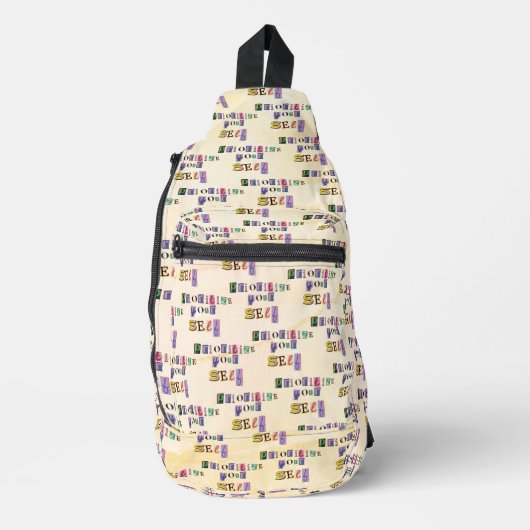 Priorisiere dich selbst crossbody bag (Vorderseite)