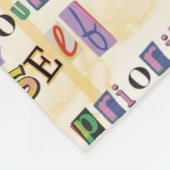 Priorisiere dich selbst fleecedecke (Ecke)