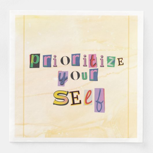 Priorisiere dich selbst serviette (Vorderseite)