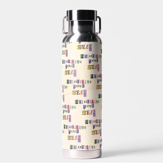 Priorisiere dich selbst trinkflasche (Vorne)