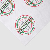 Prioritär-Rentierbrief von Santa Name Seidenpapier (Ausschnitt)