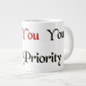 Priorität 1 Jumbo-Tasse (Vorderseite Rechts)