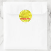 Priorität! Aufkleber Custom Yellow Dahlia Blume (Tasche)