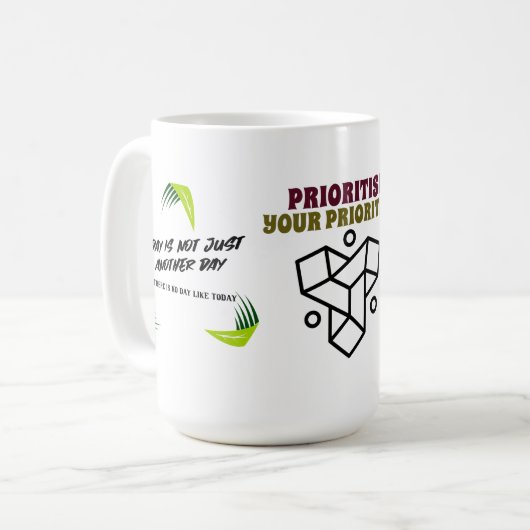 Priorität Kaffeetasse (Vorderseite Links)