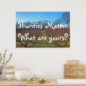 Prioritäten Materie Poster (Küche)