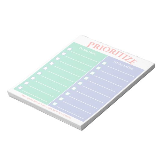 Prioritätenliste Notizblock (Rotiert)