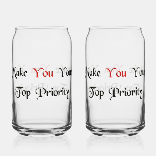 Prioritätsachse 1 Trinkbehälter Set Stemless Wine  Dosenglas (Vorderseite)