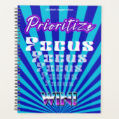 Prioritize Focus Win Concentration Motivational Planer (Vorderseite)