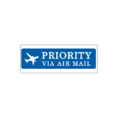 PRIORITY VIA AIR MAIL 飛行機 airplane セルフインキングスタンプ Permastempel (Design)