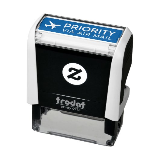 PRIORITY VIA AIR MAIL 飛行機 airplane セルフインキングスタンプ Permastempel (Produkt)