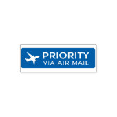 PRIORITY VIA AIR MAIL 飛行機 airplane セルフインキングスタンプ Permastempel (Design)