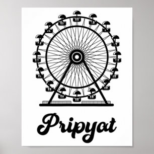 Pripyat Ukraine mit Riesenrad Poster
