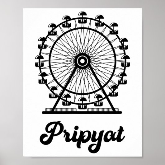 Pripyat Ukraine With Ferris Wheel Poster (Vorne)