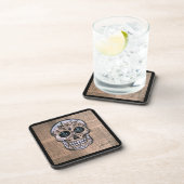 Prisarts Skull Dia de Los Muertos Coasters Untersetzer (Rechte Seite)