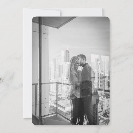 Priscilla Classic Wedding Einladung (Rückseite)