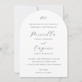 Priscilla Classic Wedding Einladung (Vorderseite)