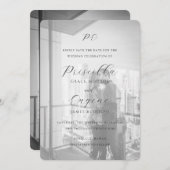 Priscilla Classic Wedding Save The Date (Vorne/Hinten)