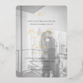 Priscilla Classic Wedding Save the Date Folieneinladung (Vorderseite)