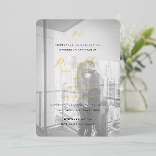 Priscilla Classic Wedding Save the Date Folieneinladung