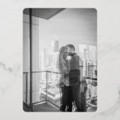 Priscilla Classic Wedding Save the Date Folieneinladung (Rückseite)