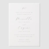 Priscilla Classic Wedding Save the Date Pergament Einladungen (Vorderseite)