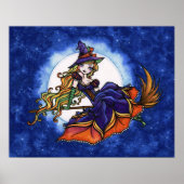 Priscilla Hexe Halloween Fantasy Art Poster (Vorne)