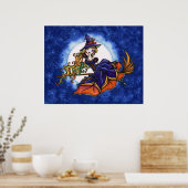 Priscilla Hexe Halloween Fantasy Art Poster (Küche)