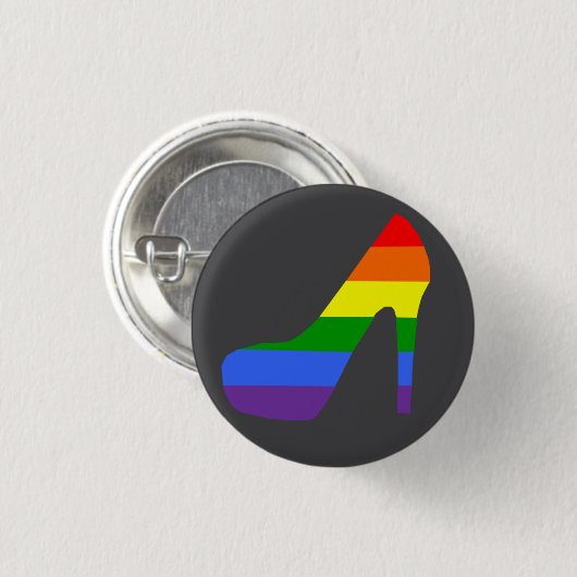 Priscilla Rainbow Pride Heel Button (Vorne & Hinten)
