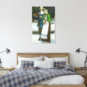 Priscilla und John Alden Scene Leinwanddruck (Insitu (Schlafzimmer))