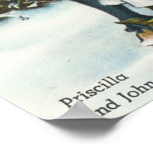 Priscilla und John Alden Scene Poster (Ecke)