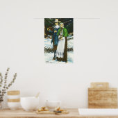 Priscilla und John Alden Scene Poster (Küche)