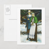 Priscilla und John Alden Scene Postkarte (Vorne/Hinten)