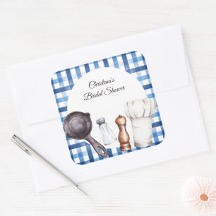 Prise Liebe Kitchen Party Quadratischer Aufkleber