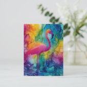 Prism Flamingo Postkarte (Stehend Vorderseite)