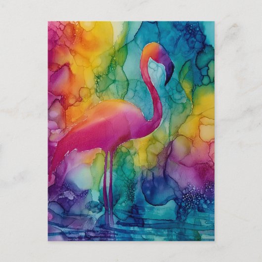 Prism Flamingo Postkarte (Vorderseite)