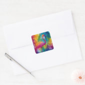 Prism Flamingo Quadratischer Aufkleber (Umschlag)
