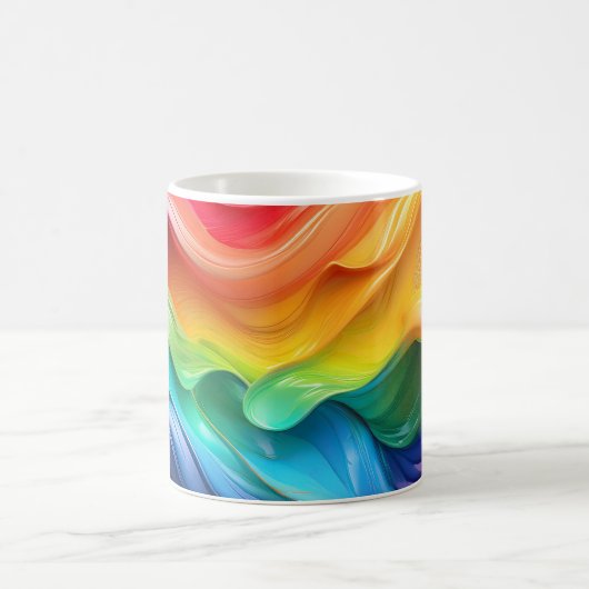 Prism Flow – Regenbogen-Abstrakt-Tasse Kaffeetasse (Mittel)
