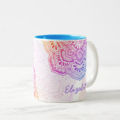 Prism Flower Mandala Personalisierte Tasse (VorderseiteRechts)