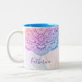 Prism Flower Mandala Personalized Mug Zweifarbige Tasse (Links)