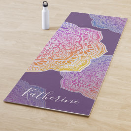 Prism Flower Mandala Personalized Yoga Mat Yogamatte
