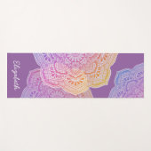 Prism Flower Mandala Personalized Yoga Mat Yogamatte (Vorderseite (Horizontal))