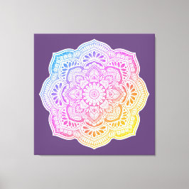 Prism Flower Mandala Stretched Canvas Print Leinwanddruck