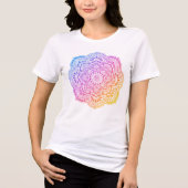 Prism Flower Mandala T-Shirt Tri-Blend Shirt (Vorderseite)