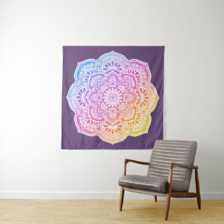 Prism Flower Mandala Tapestry Wandteppich