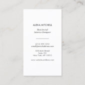 PRISM-FOTO in WEISS (Vertikal) Visitenkarte (Rückseite)