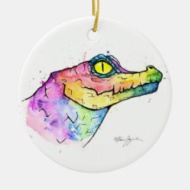 Prism Gator Keramik Ornament