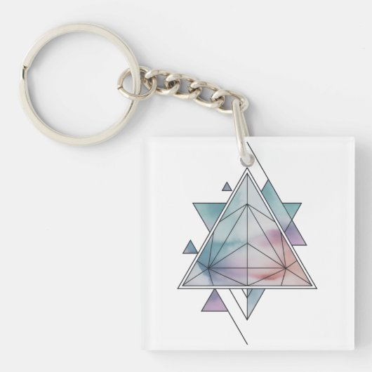 Prism-Geometrie-Charm Schlüsselanhänger (Vorderseite)