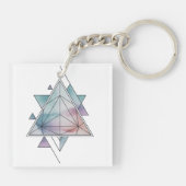 Prism-Geometrie-Charm Schlüsselanhänger (Rückseite)