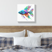 Prism Glow Geometric Fish Leinwanddruck (Insitu (Schlafzimmer))